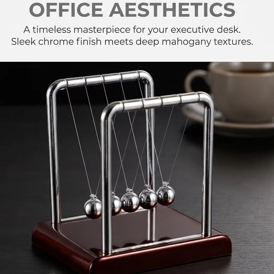 Newton Cradle Large - Cuna de Newton, Péndulo de Equilibrio,